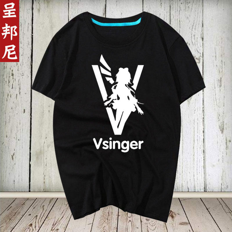 洛天依动漫周边t恤衫短袖男女学生二次元衣服纯棉半截袖体恤夏季