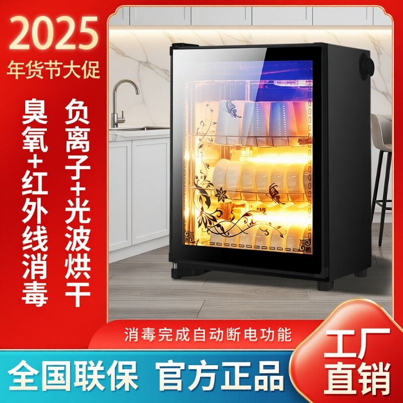 新款消毒柜家用小型立式厨房台式餐具碗筷消毒碗柜不锈钢收纳单门