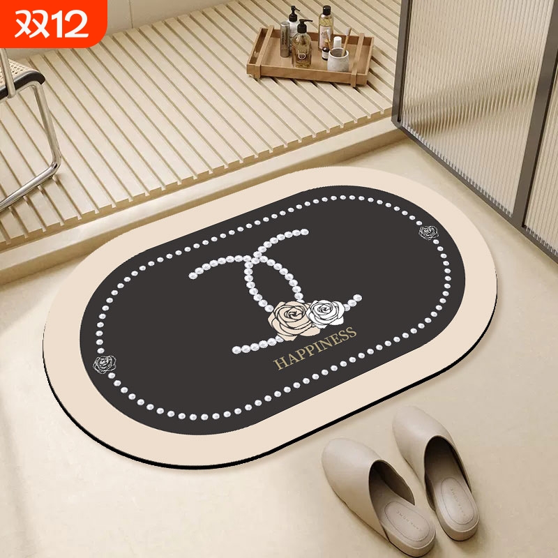 浴室防滑吸水地垫硅藻泥美式