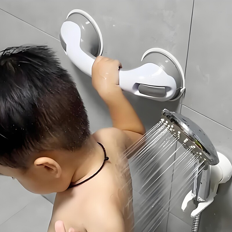 宝宝站立洗澡神器儿童站着式支撑架洗浴小孩洗头冲屁股扶手毛巾杆
