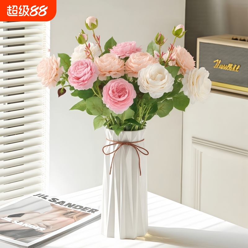 假花仿真花摆设花束玫瑰花