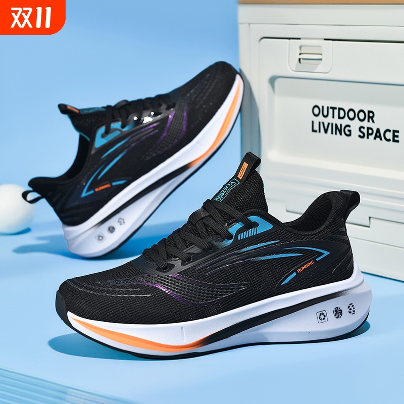 夏季网鞋男鞋薄款单网运动鞋碳板减震跑步鞋大码休闲鞋体考专用鞋