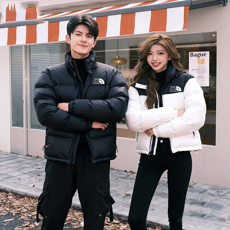 700冬季羽绒服男士加厚女款保暖外套黑色白色红色经典白鸭绒绿色