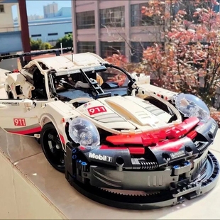 兼容乐高保时捷911积木跑车拼装 模型遥控汽赛车儿童男孩玩具礼物