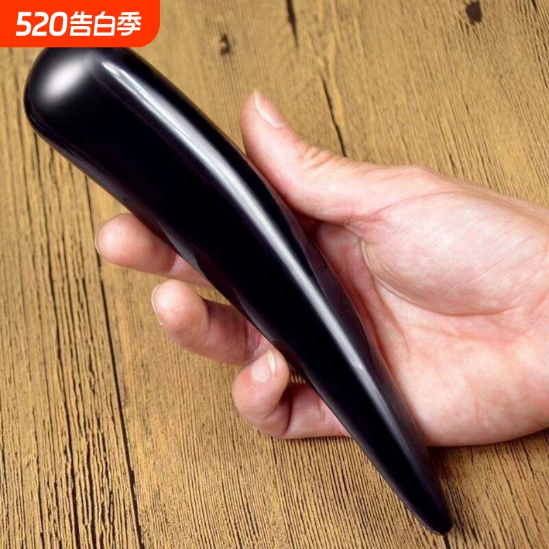 天然纯牛角按摩棒大号按压点穴位敲胆经通淋巴足底拔经络棍拨筋棒
