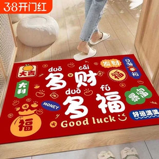 踏者马年地垫地毯入户门垫吸水加厚防滑水晶绒进门喜庆鞋脚垫过道