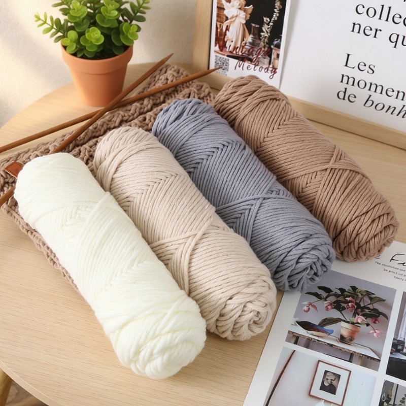 8股情人棉毛线手工diy粗牛奶毛线团自织围巾送男女编织材料包手编