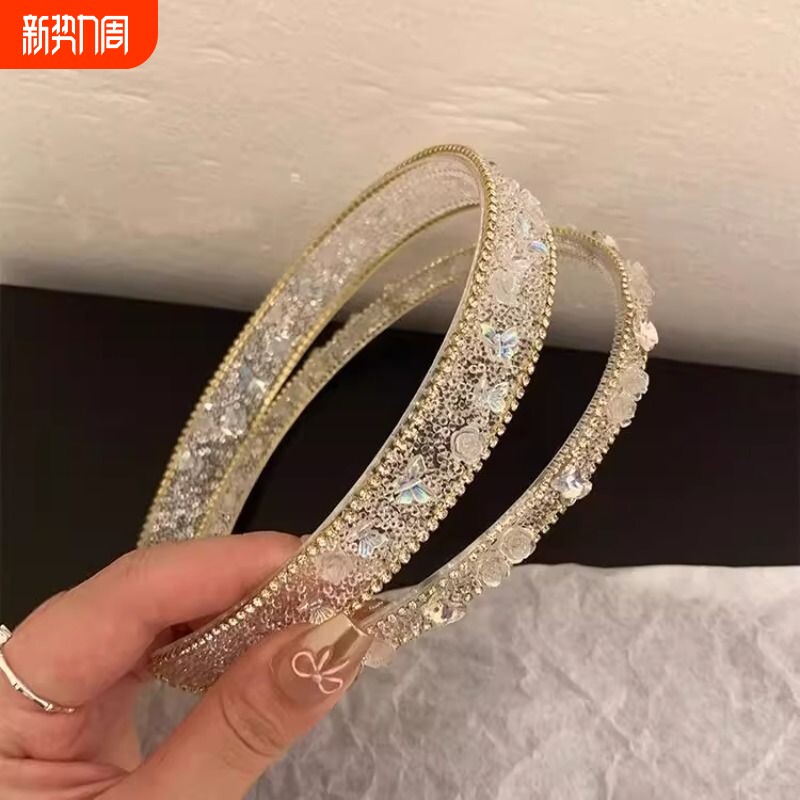 女童发箍2026水晶儿童新款玫瑰发卡宝宝头箍发饰不勒头