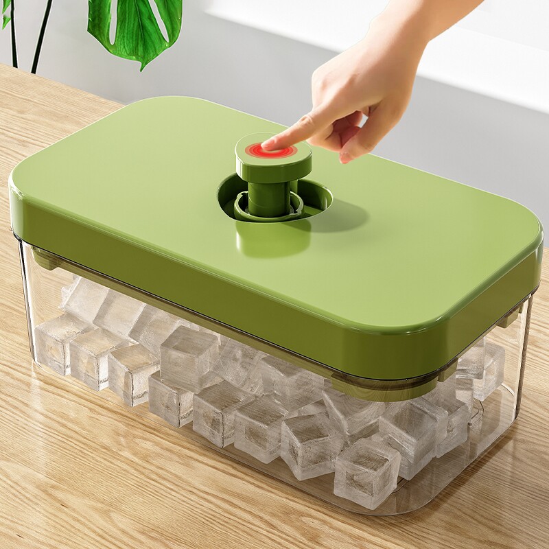 冻冰块模具按压冰格制冰神器带盖食品级自制制冰盒家用冰箱储存盒