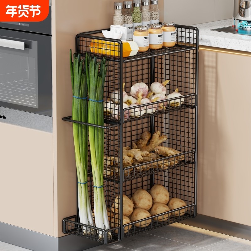 厨房多功能置物架葱姜蒜收纳架墙上壁挂多层水果蔬菜储物架调料架,厨房/烹饪用具,厨房置物架/置物柜/角架,淘宝优惠券,粉丝福利购,淘宝优惠卷