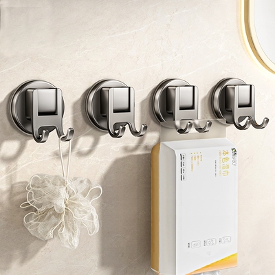 吸盘纸巾双挂钩悬挂式多功能手提抽纸挂架厕所厨房卫生间强力粘钩