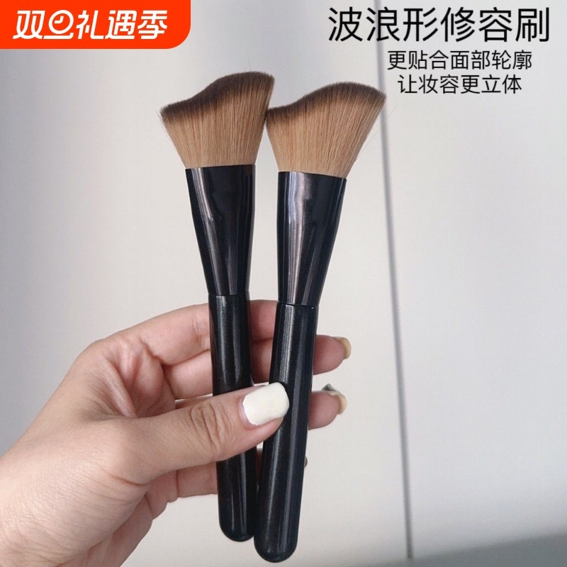 A115修容刷波浪形脸部轮廓侧脸斜角阴影刷化妆刷鼻影粉底平头面部