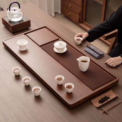 茶盘实木家用电木新款干泡小茶台托盘整块办公室功夫茶具排水茶海