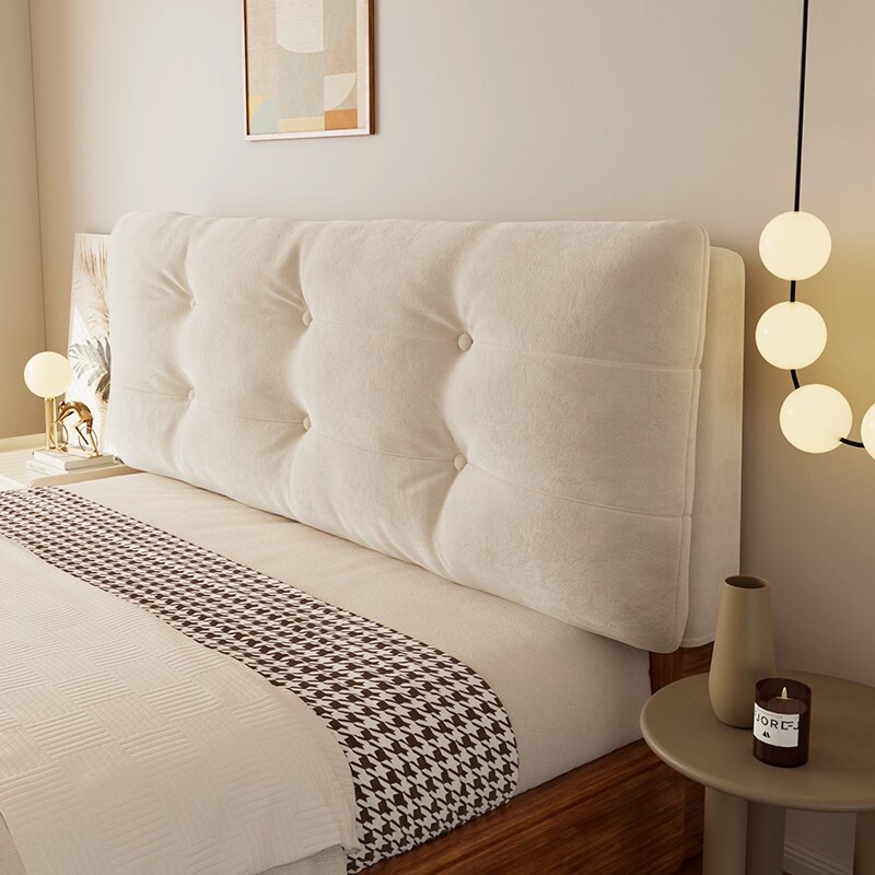 床头软包靠垫绒布靠背床上靠枕自粘大靠背可拆洗卧室长方形墙面