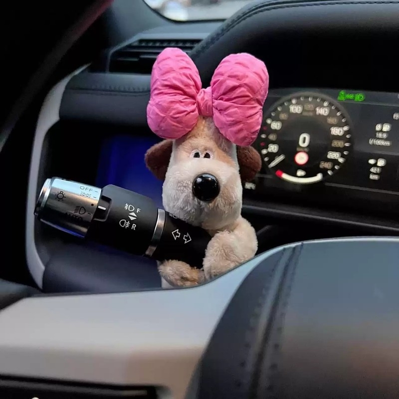 可爱飞行员狗汽车怀挡装饰玩偶车载转向灯雨刮器车内怀档饰品摆件
