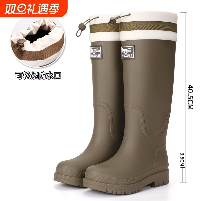 水鞋束口女款防水防滑耐磨雨鞋