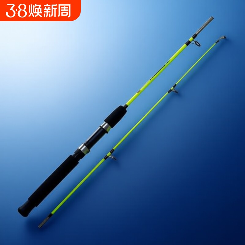 实心路亚竿筏钓竿超硬调大钓重岸筏船钓竿锚鱼竿直柄筏钓专用鱼竿
