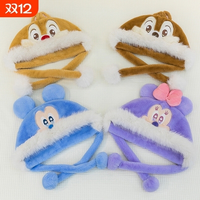 正版迪士尼疯狂动物城创意萌系小动物毛绒玩具冬季帽子送女友礼物