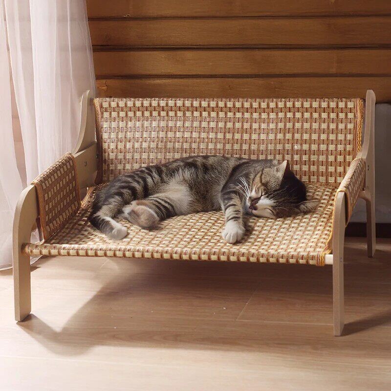 夏季猫窝四季通用凉席猫床吊床新型猫窝猫咪睡窝安全感夏天透气u