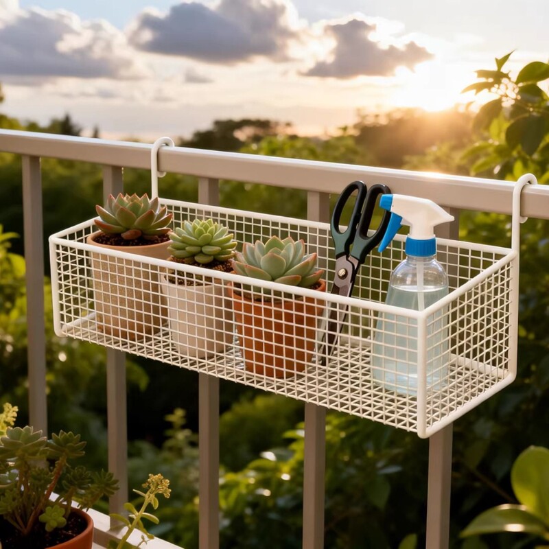 铁艺阳台花架防盗窗多肉花盆家窗台免打孔植物置物架悬挂挂钩金属