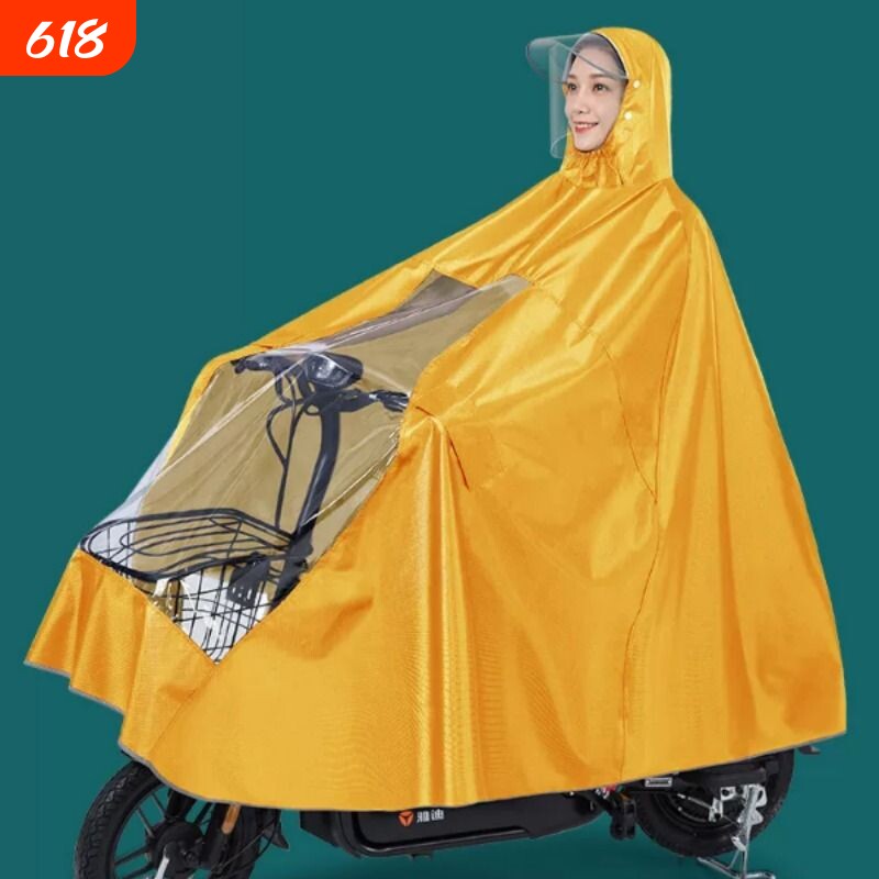 电动电瓶车雨衣女款单双人自行车学生小号成人遮脸骑行防暴雨雨披