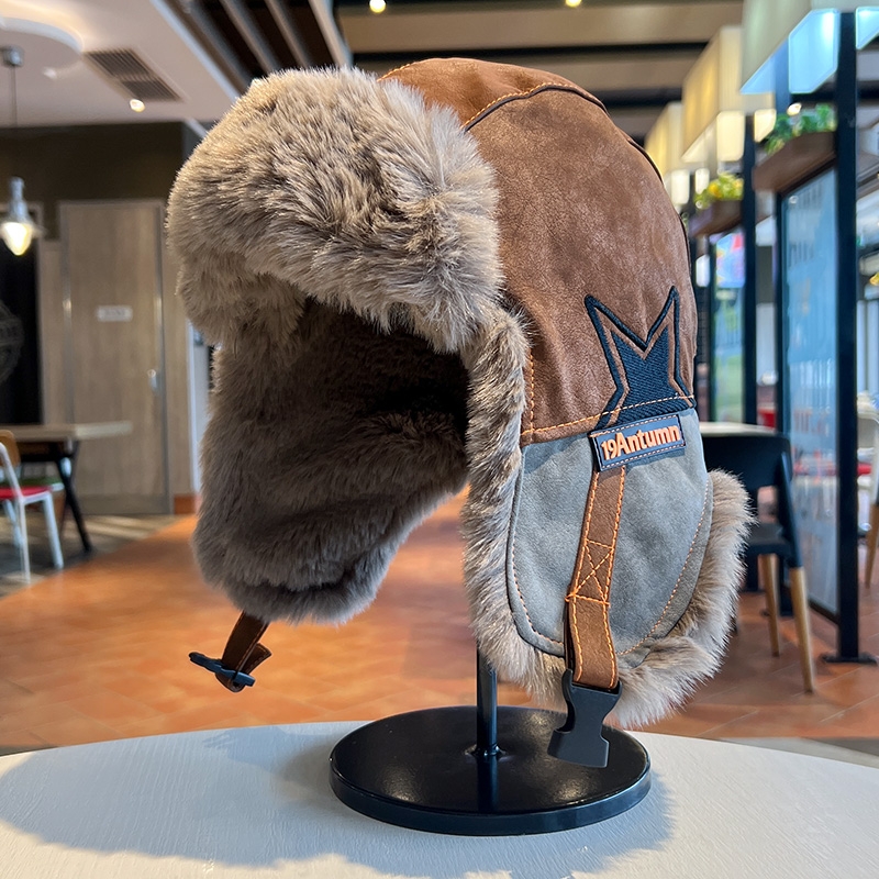 雷锋帽男女冬季加绒加厚保暖骑行护耳帽东北户外防风滑雪飞行员帽