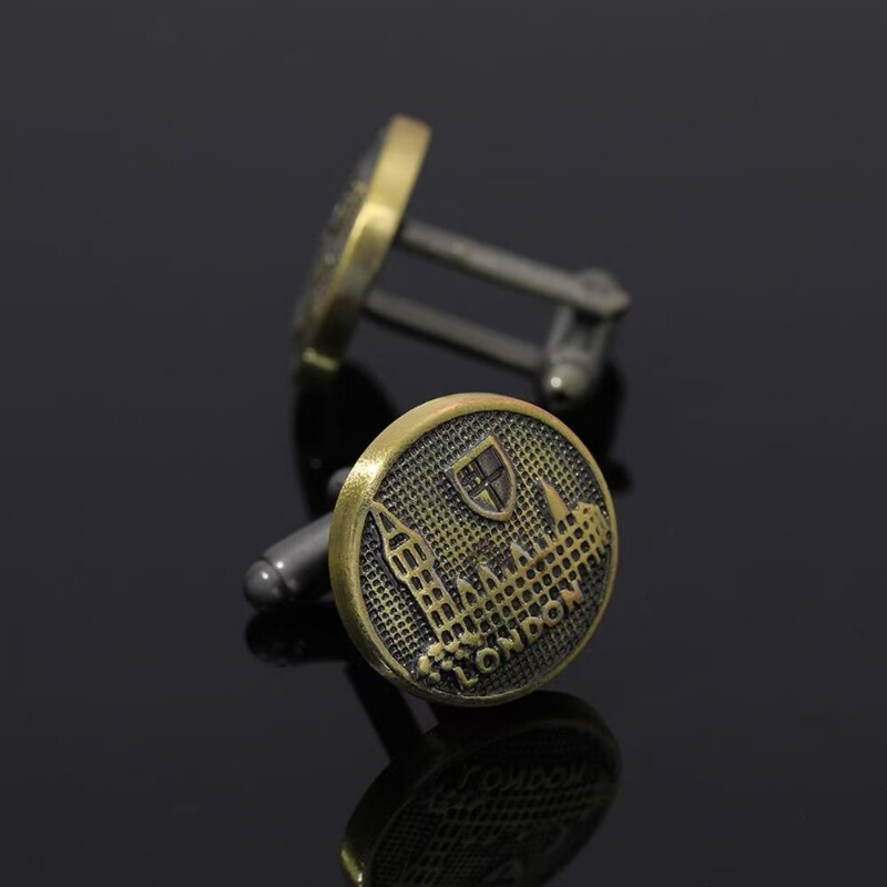 铜材质珐琅电镀工艺袖扣时尚商务正装男士法式袖口袖扣