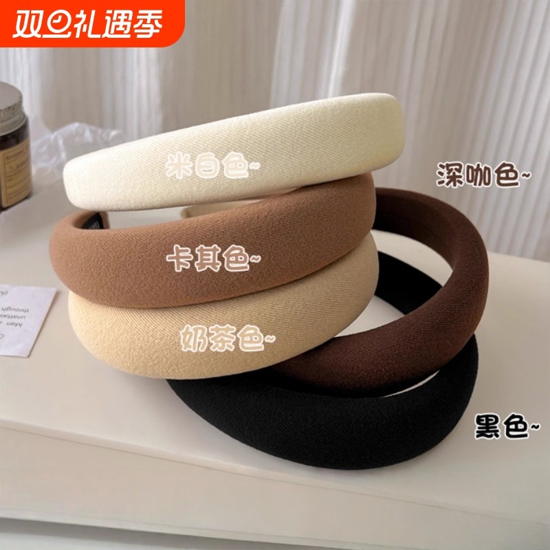 雅丹风海绵发箍女秋冬2025新款洗脸压发头箍高颅顶显脸小发卡头饰