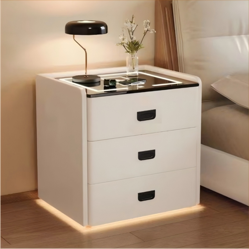 新款智能床头柜实木简约现代
