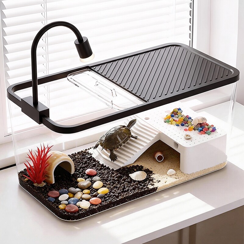 桌面鱼缸客厅小型金鱼乌龟缸图片