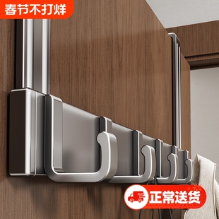 门后挂钩挂衣架免打孔加长卧室门上挂架收纳神器衣帽钩承重衣钩