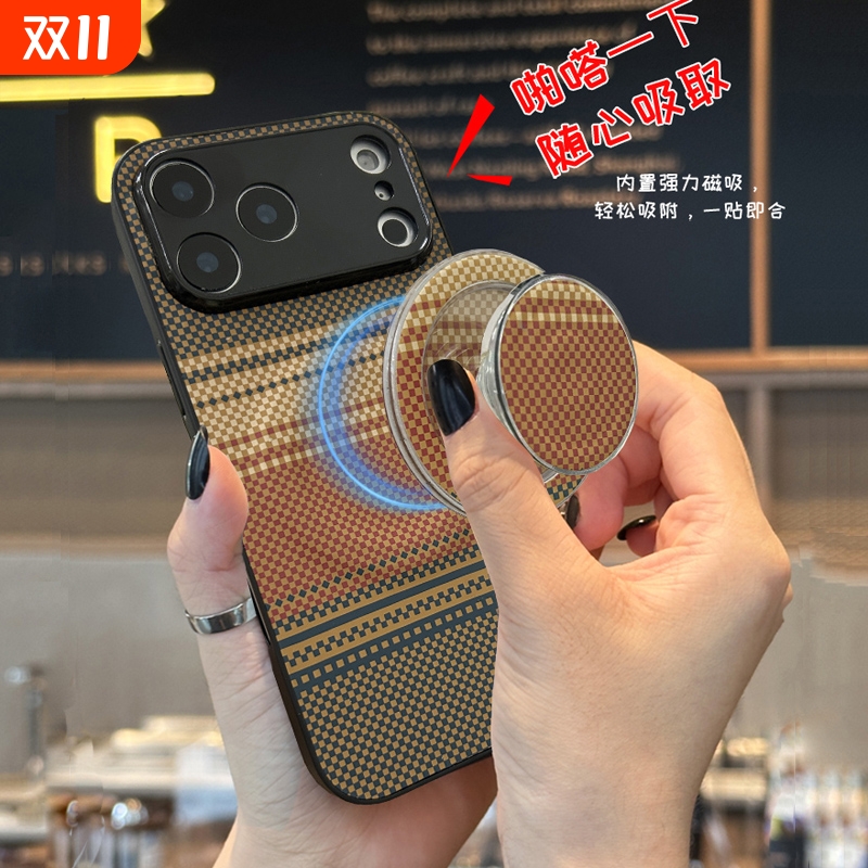 简约磁吸气囊可支架防摔手机壳