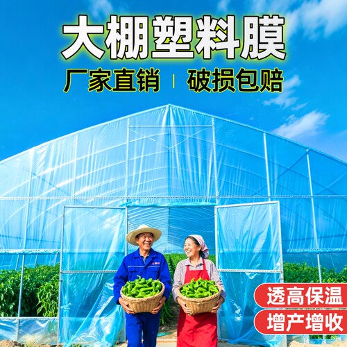 大棚塑料膜加厚透明尼龙薄膜农用抗老化蓝色无滴膜保温专用防水布