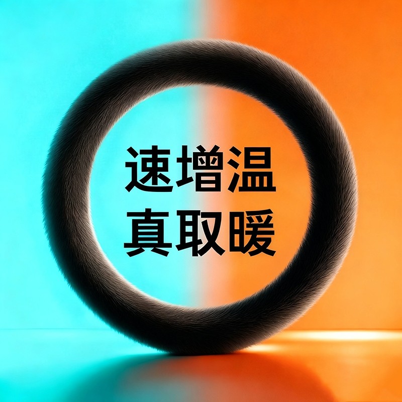 方向盘套冬季毛绒保护套2025新款汽车加热把套D型圆防滑四季通用