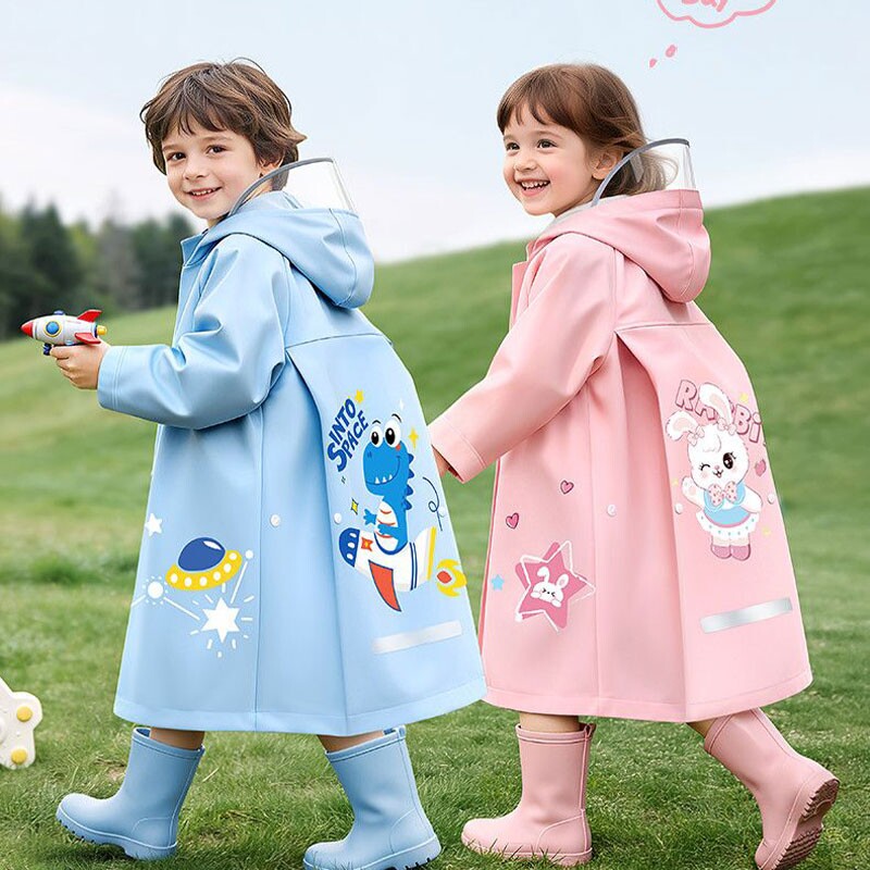 儿童雨衣小学生专用男孩女孩防暴雨幼儿园上学用全身防水加厚雨披