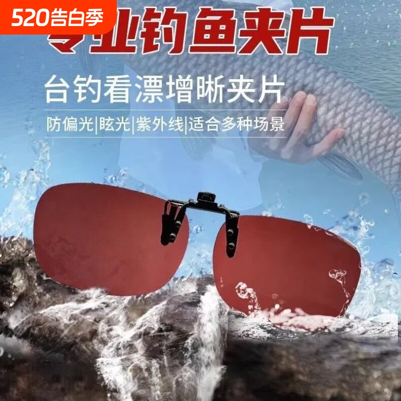 清哥说钓朱清钓鱼看漂专用开车偏光增晰眼镜近视老花眼夹片墨镜男