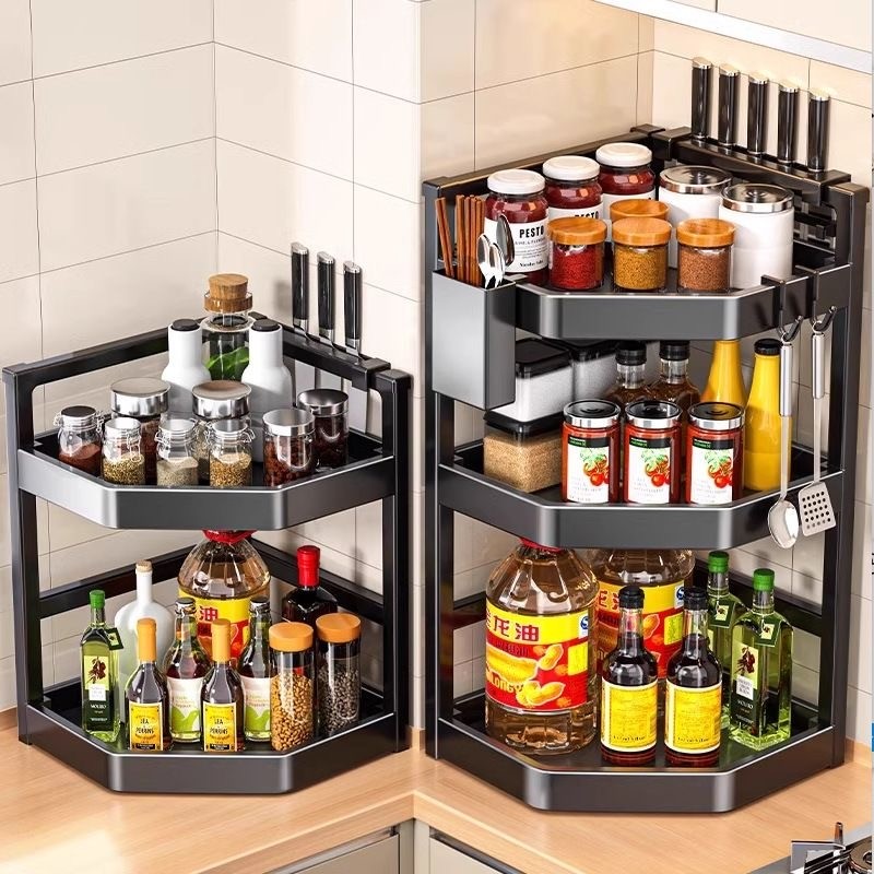 厨房置物架多功能多层收纳架用品调料品架子神器转角台面拐角壁挂