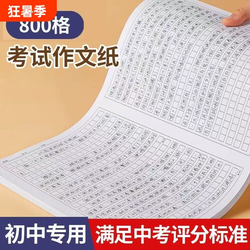 800格1000格初高中考试作文纸