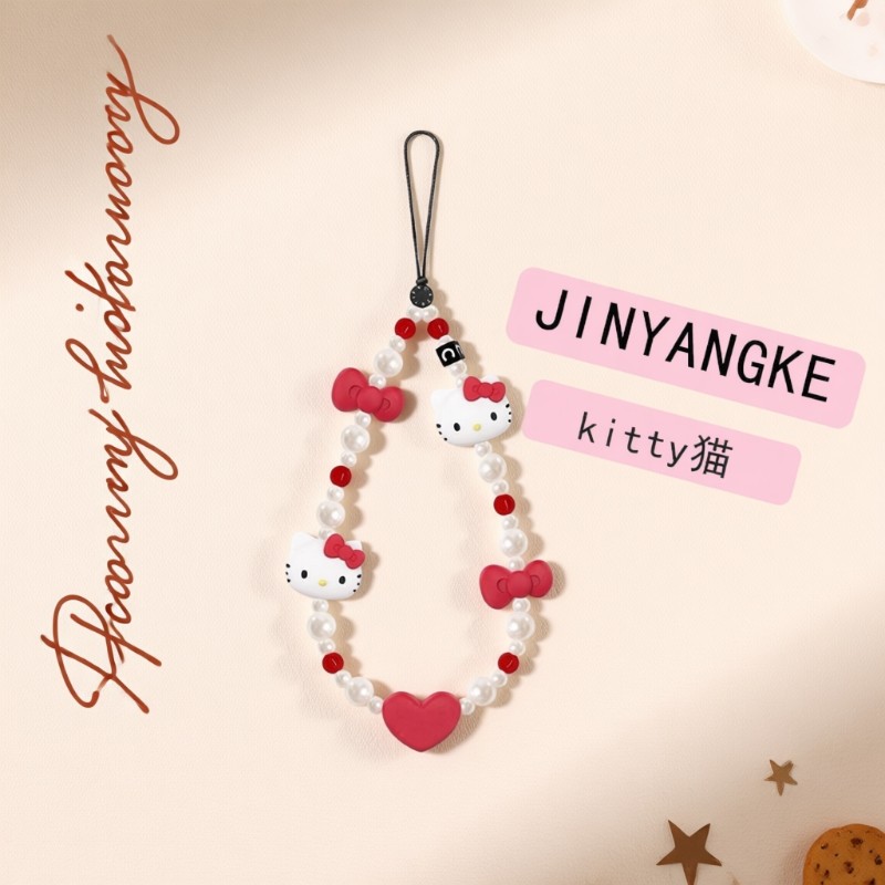 kitty猫手机链手工珠串挂件短款手机挂绳原创挂链高级感女款cc