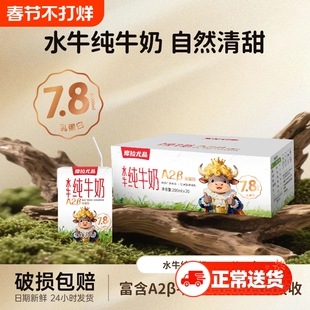 摩拉尤品A2β-酪蛋白水牛纯牛奶200ml*20盒家庭装儿童营养水牛奶