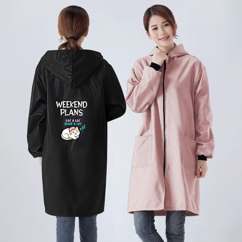 加绒加厚罩衣防水防油外套