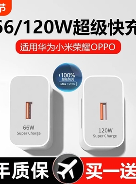 充电器66W超级快充头120W快充插头p30p40p50emate403