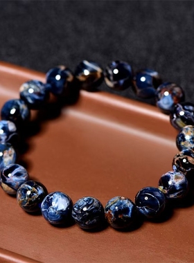 A级蓝色彼得石手链百搭