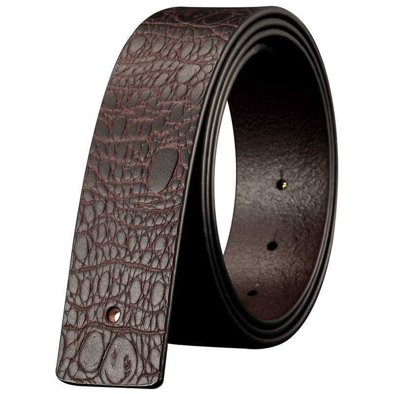 爱马男仕皮带男真皮不平滑扣打孔无头无扣腰带男式牛皮商务裤带皮