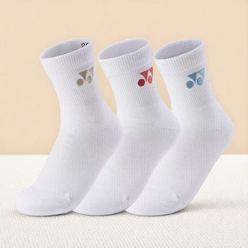 新款y尼克斯羽毛球袜男女纯棉加厚毛巾袜短筒中筒袜四季纯棉袜yy