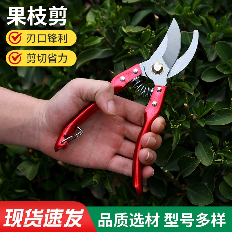 不锈钢修枝剪省力手动嫁接剪刀果树粗枝便携多功能果枝剪