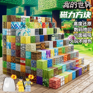 积木世界磁力方块磁吸铁石玩具儿童益智拼装男孩生日礼物便宜拼搭