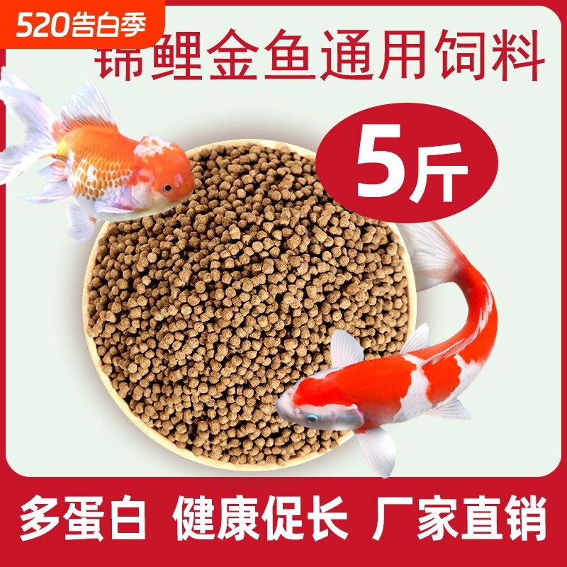鱼食锦鲤鱼饲料金鱼专用小颗粒草金兰寿通用鱼粮观赏鱼鱼料大颗粒