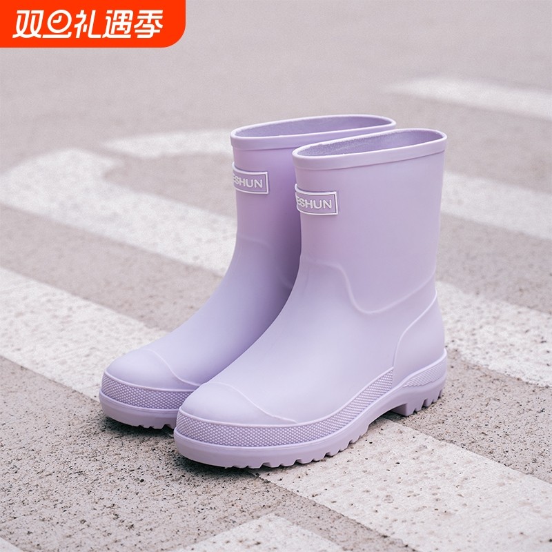 高档百搭雨鞋女款韩版防滑防水短筒雨靴中筒工作防水网红新款雨鞋