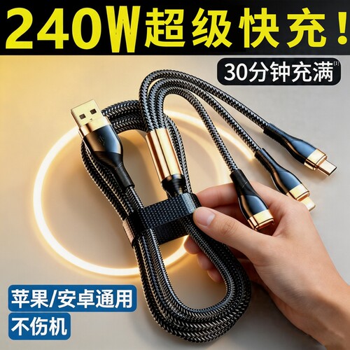 240W数据线三合一超级快充